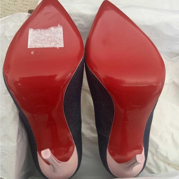 Unworn Christian Louboutin denim & pink So Kate heels, size 35.5. SO cute! - Picture 6 of 12